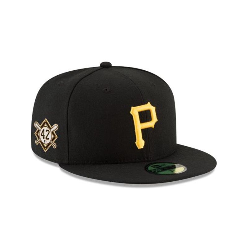 MLB Pittsburgh Pirates Jackie Robinson Day 59Fifty Fitted (TQX7906) - Black New Era Caps